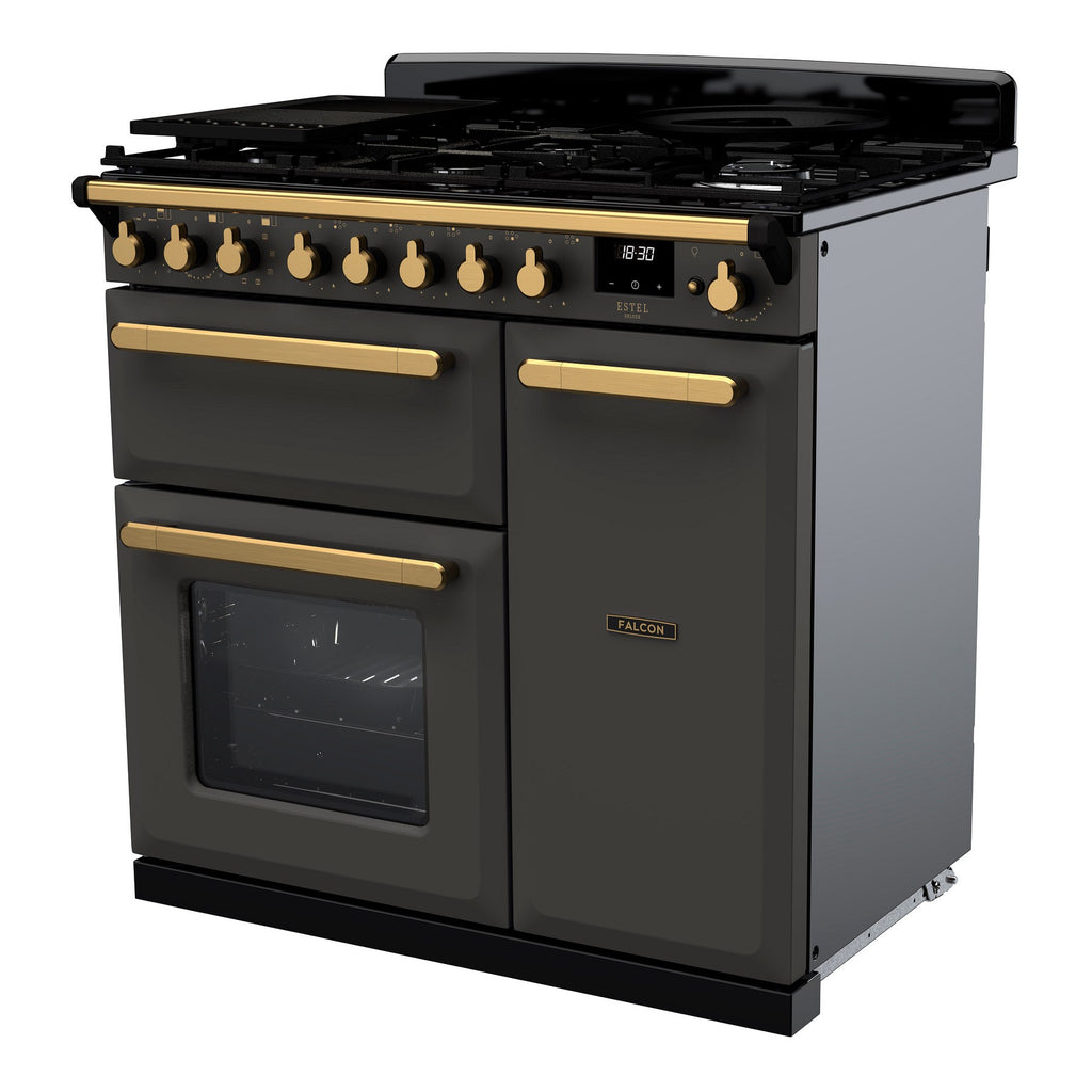 Piano de cuisson gaz FALCON ESTEL DELUXE TAB GAZ 90 CM ARDOISE LAITO