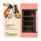 Mini réfrigérateur KLARSTEIN BeersafeXXL 80L porte vitrée inox cuivre