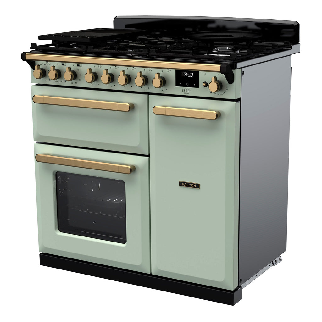 Piano de cuisson gaz FALCON ESTEL DELUXE TAB GAZ 90 CM VERT PASTEL L