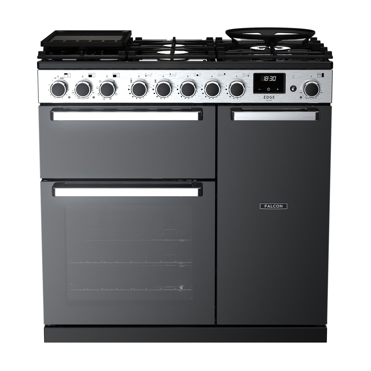 Piano de cuisson gaz FALCON EDGE DELUXE TAB GAZ 90 CM VERRE NOIR C