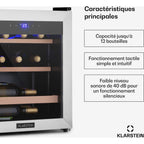 Cave à vin de service KLARSTEIN Vinamour 12 Uno 12 bouteilles 46L