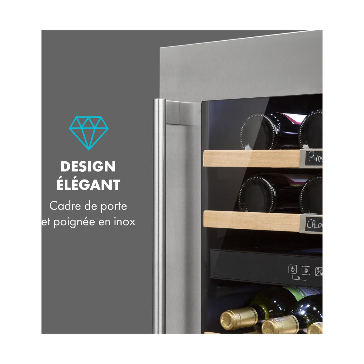 Cave à vin de service KLARSTEIN Vinsider 36 - Argent