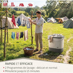 Lave linge portable BRIEBE avec Centrifugeuse 2 Compartimen WM1140