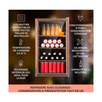 Mini réfrigérateur KLARSTEIN BeersafeXXL 80L porte vitrée inox cuivre