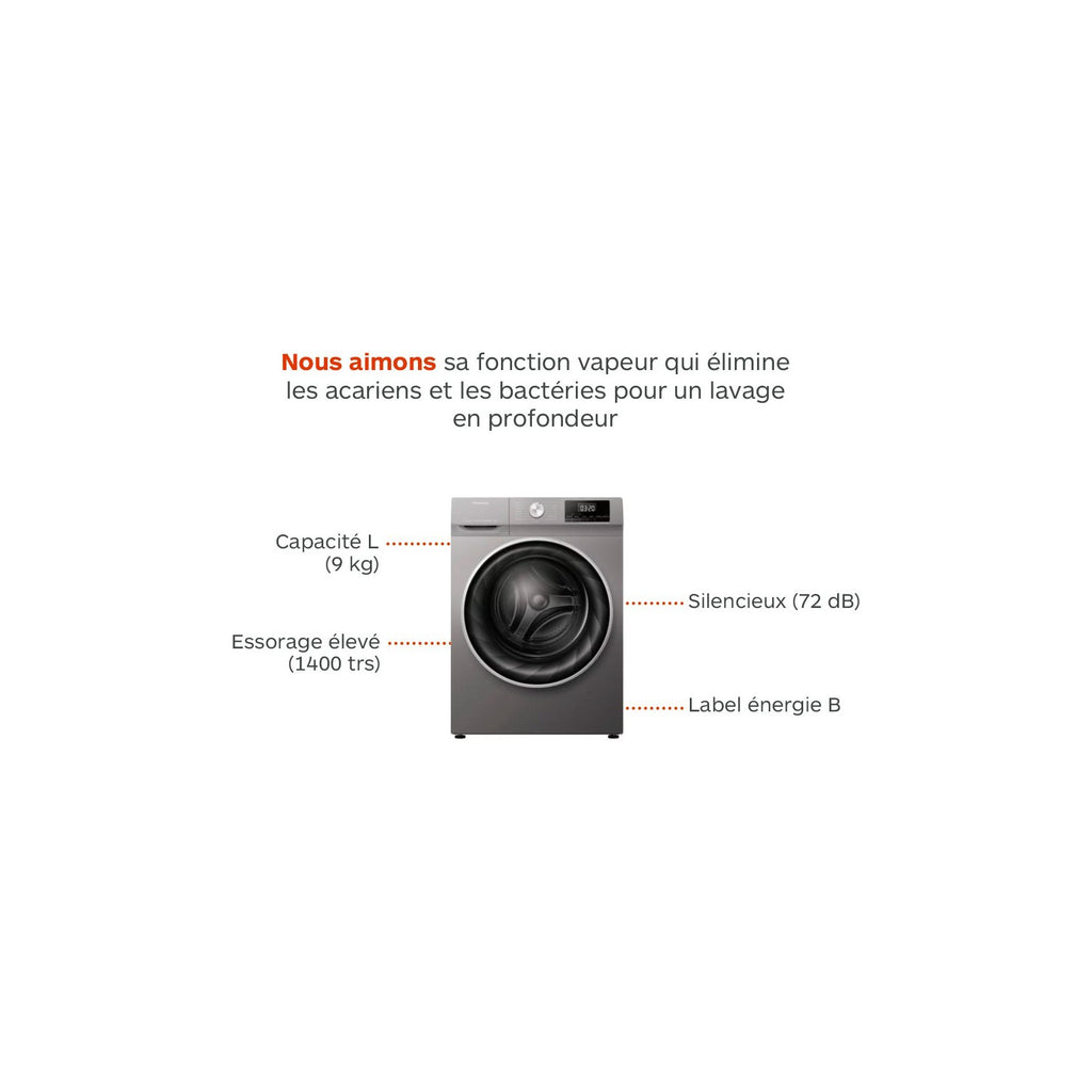 Lave linge hublot HISENSE WFQY9014EVJMT Reconditionné