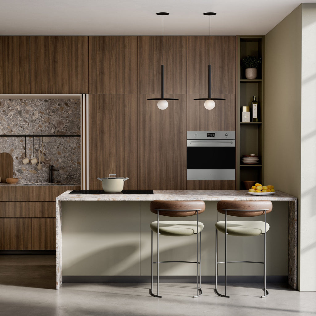 Four micro onde combiné SMEG SO6302M2X - Combiné micro-ondes - Hydrolyse - Porte froide - Rails télescopiques