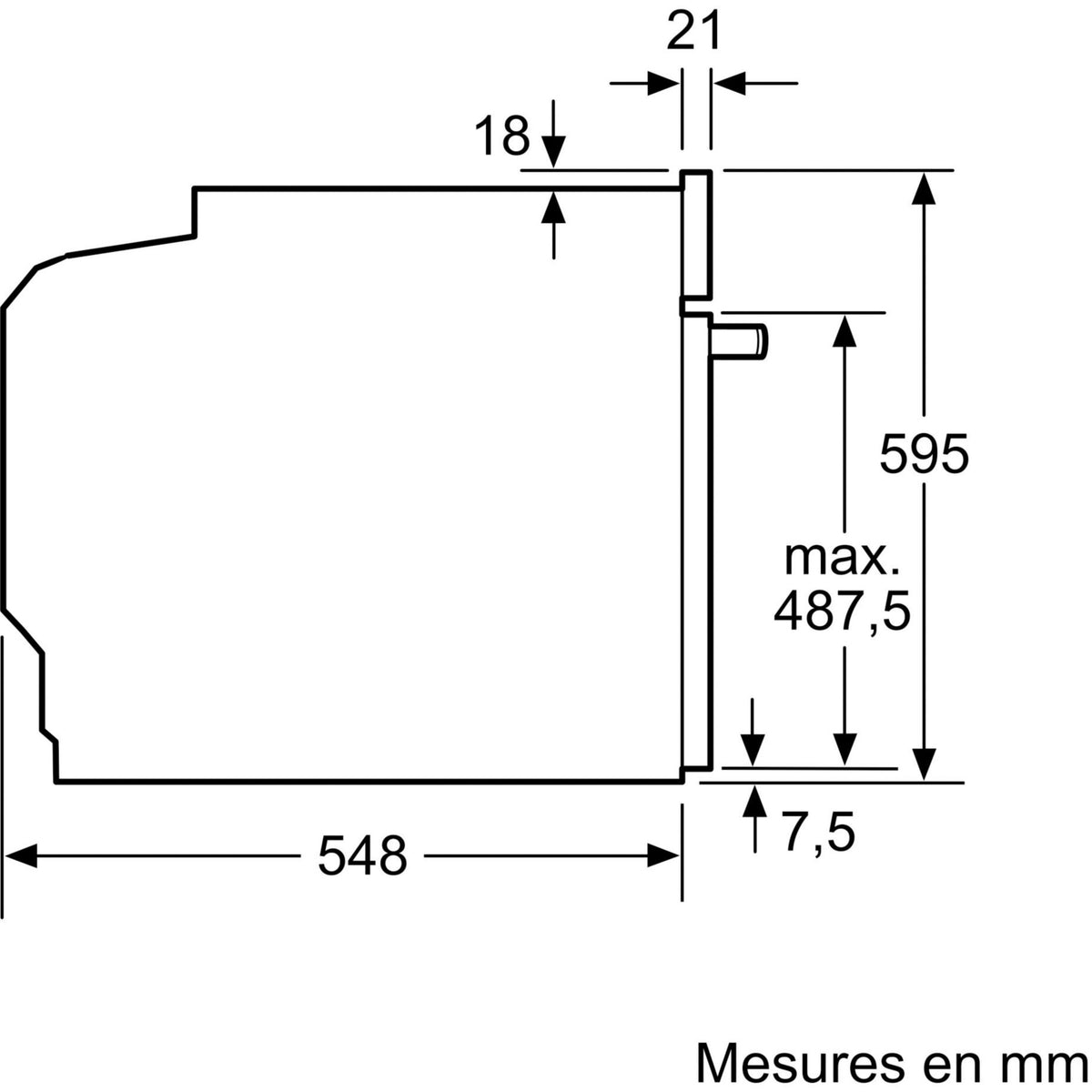 Four encastrable fonction vapeur NEFF B64VT73N0 - Pyrolyse - Hydrolyse - Chaleur tournante - Combiné vapeur - N90 porte coulissante