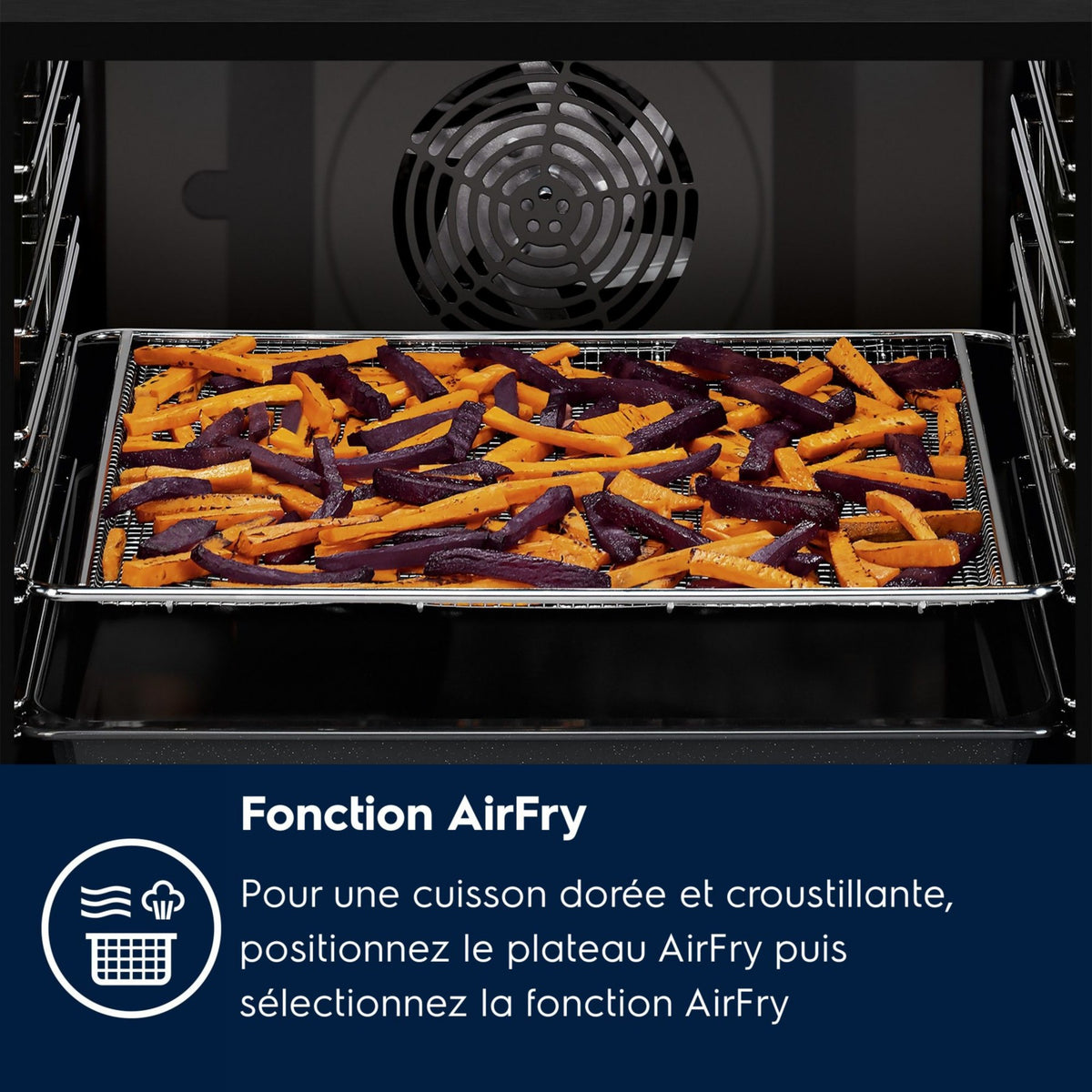Four encastrable ELECTROLUX EOM7P10H - Pyrolyse - Chaleur pulsée - Écran tactile - Rails télescopiques
