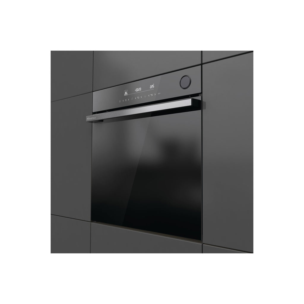 Four encastrable fonction vapeur HISENSE BSA66346PBGWIFI - Pyrolyse - Chaleur tournante - Rails télescopiques - Ajout Vapeur - Air Fry - Wifi + Micro ondes grill encastrable HISENSE BIM325GI63DBG