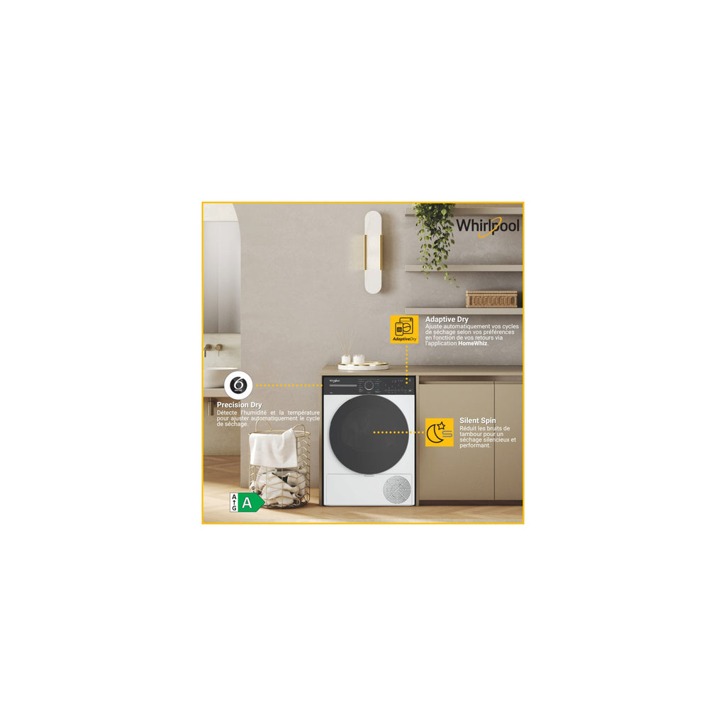 Sèche linge pompe à chaleur WHIRLPOOL CWD86MWBRFR