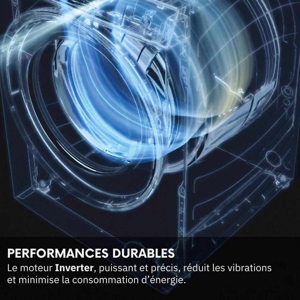 Lave linge hublot encastrable HAIER HWB100-B14858U-S - 10 kg - 1400 tr/min - Classe A - Moteur induction - Connecté