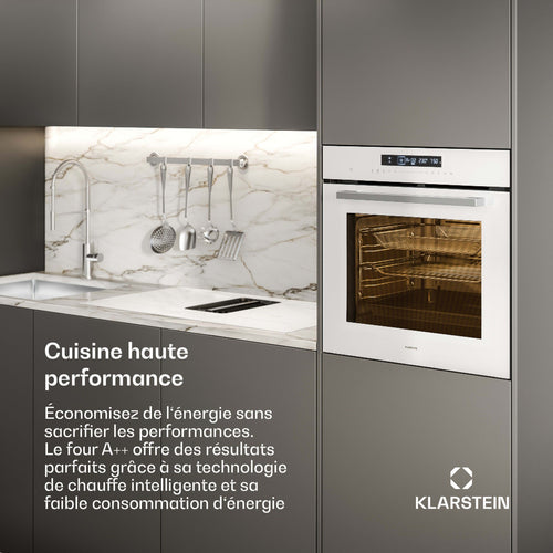 Four encastrable KLARSTEIN Airjet fonction Airfryer 2900W 72L Blanc
