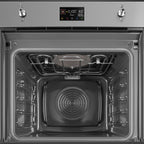 Four micro onde combiné SMEG SO6302M2X - Combiné micro-ondes - Hydrolyse - Porte froide - Rails télescopiques