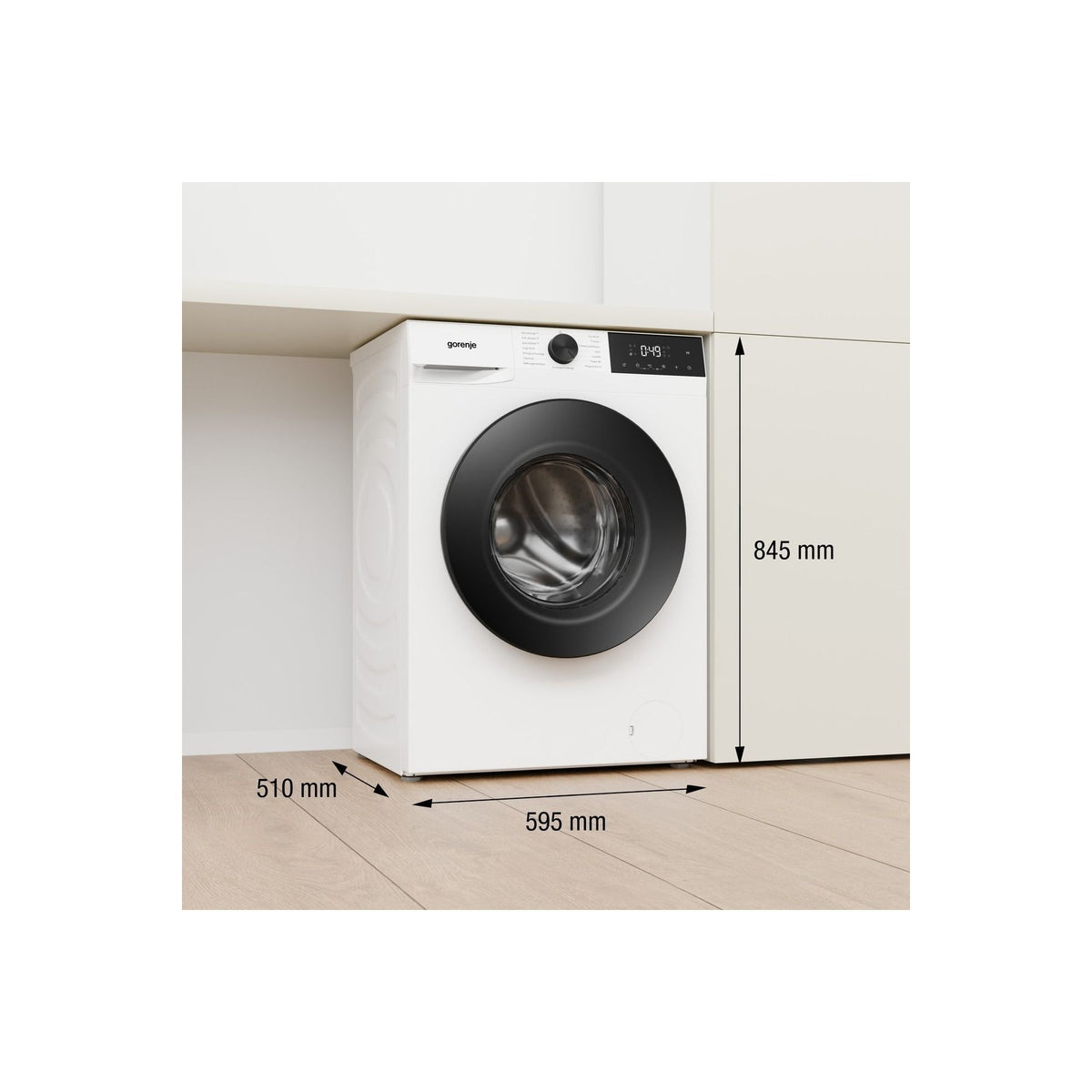 Lave linge hublot GORENJE WG2P94A22 - 9 kg - 1400 tr/min - Classe A - Moteur induction