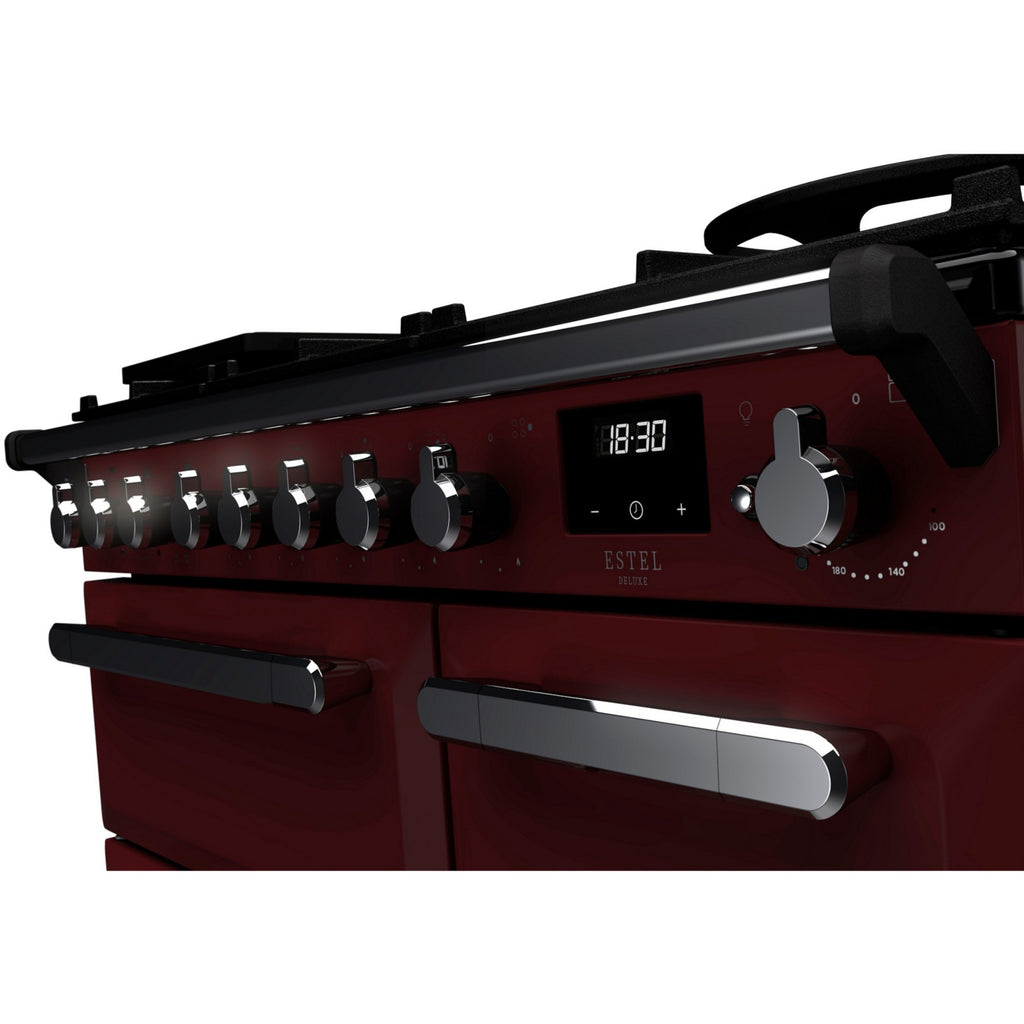 Piano de cuisson gaz FALCON ESTEL DELUXE TAB GAZ 90 CM BORDEAUX CHR
