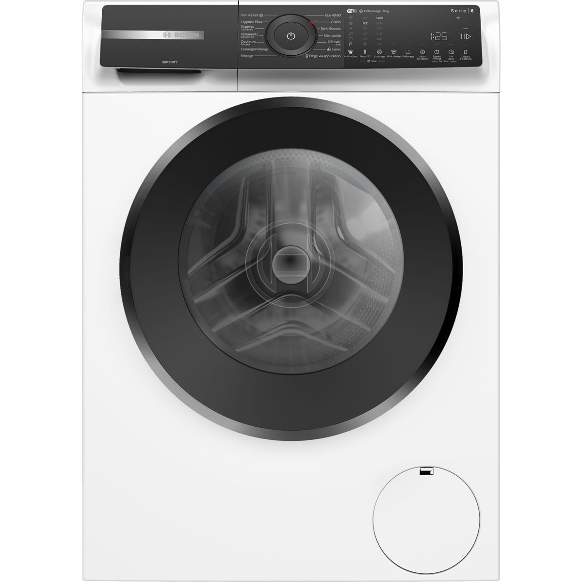 Lave linge hublot BOSCH WGH2440SFR - 9 kg - 1400 tr/min - Classe A - Moteur induction - WiFi - SERENITY - Série 6
