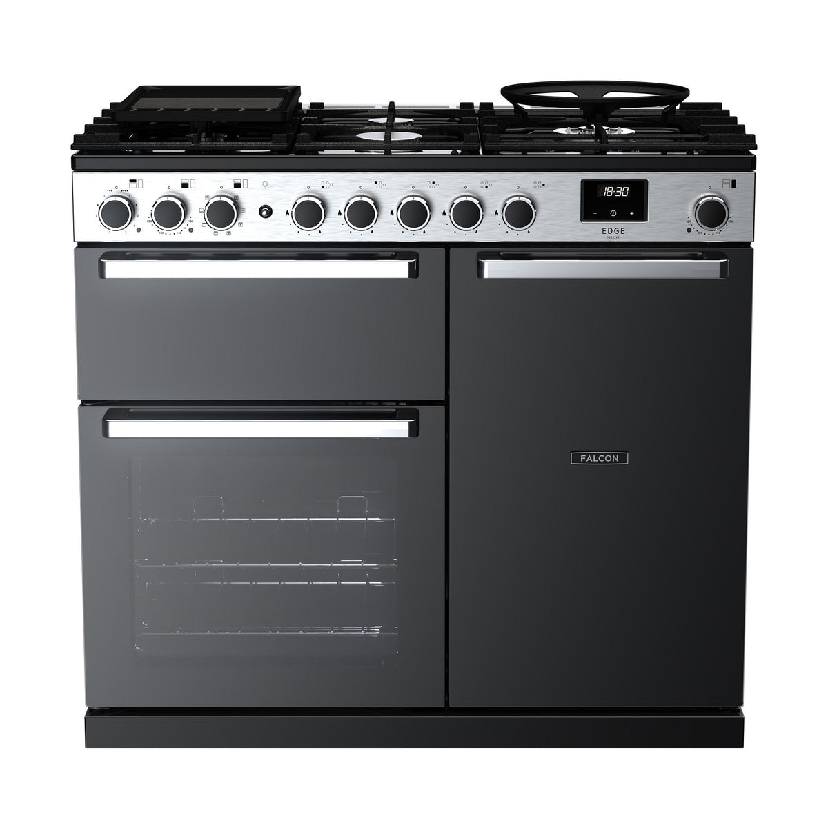 Piano de cuisson gaz FALCON EDGE DELUXE TAB GAZ 100 CM VERRE NOIR