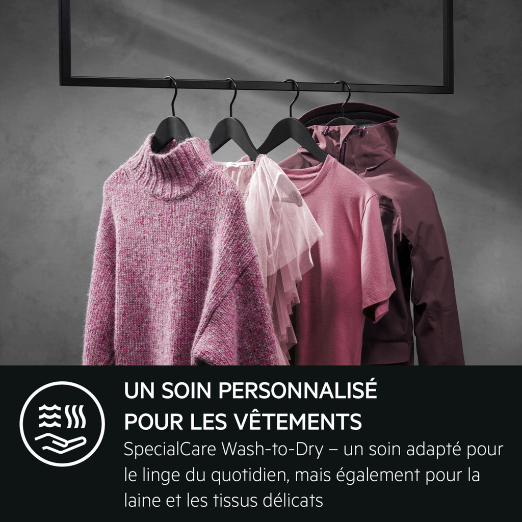 Lave linge séchant hublot AEG LWR73A166NV - 10/6 kg - 1600 tr/min - Classe A - Connecté - Noir