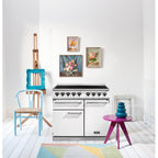 Piano de cuisson induction FALCON Semi Pro DELUXE 100 BLANC NICKEL BROSSÉ