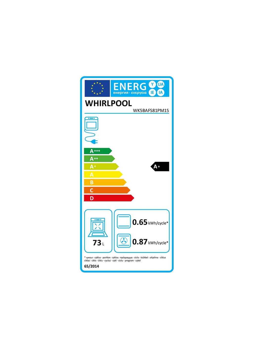 Four encastrable fonction vapeur WHIRLPOOL WK5BAFS81PM1S