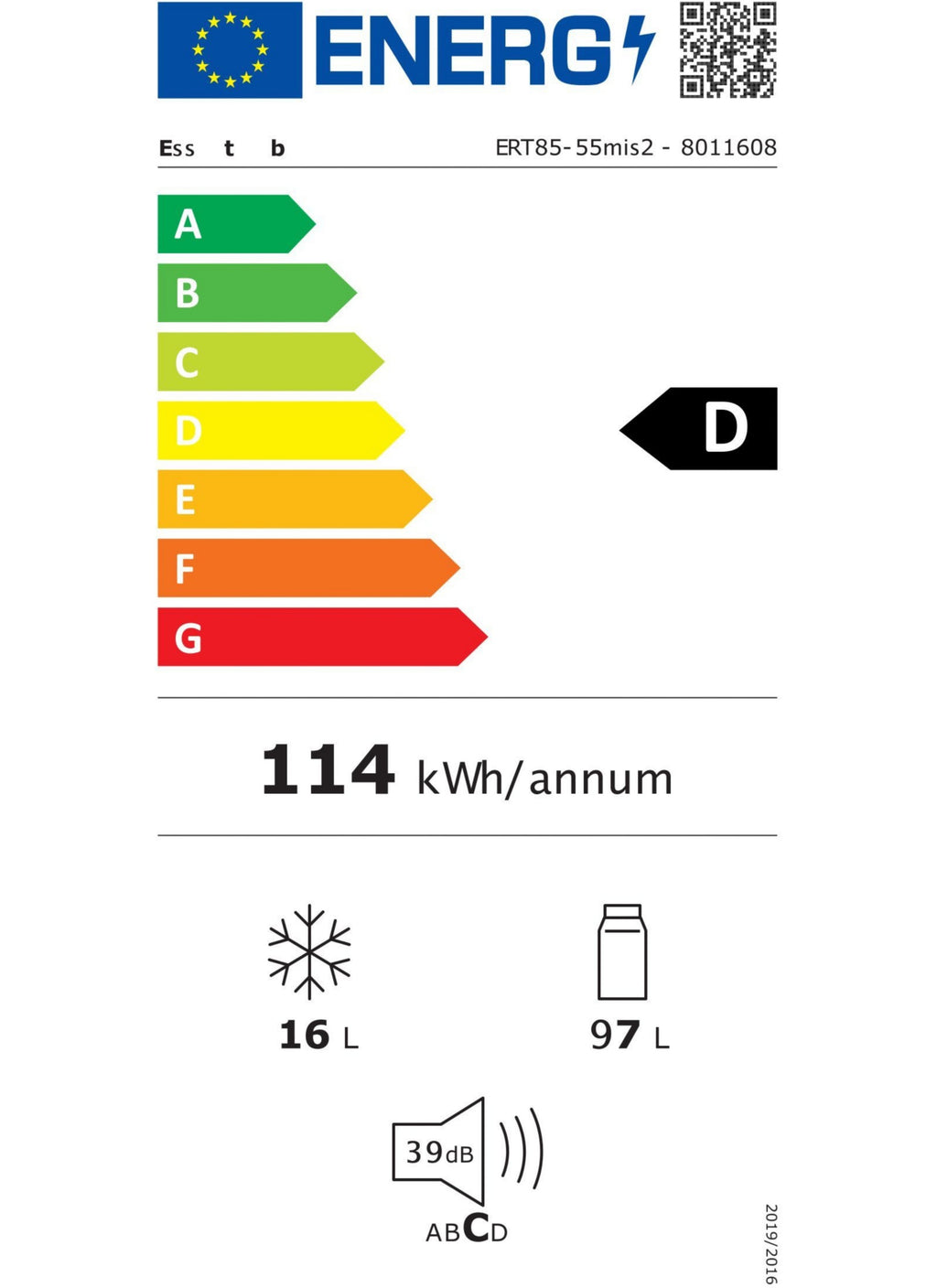 Réfrigérateur top ESSENTIELB ERT85-55mis2