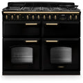 Piano de cuisson mixte FALCON NGC TAB MIX 110 CM NOIR LAITON ANTIQUE