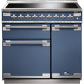 Piano de cuisson induction FALCON ELISE 90 ROCHE BLEUE NICKEL BROSSÉ