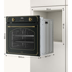 Four encastrable KLARSTEIN 60 cm pyrolyse 3150W 76L Noir Victoria