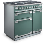 Piano de cuisson gaz FALCON ELISE 90 VERT MINERAL MAT NICKEL