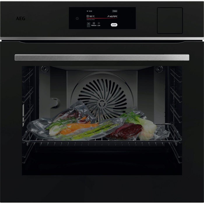 Four encastrable fonction vapeur AEG TP8SB731AT - Chaleur tournante - Combiné vapeur - Hydrolyse - Porte froide - noir Matt