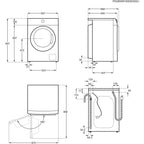 Lave linge hublot ELECTROLUX EW2F6812AA - 8 kg - 1400 tr/min - Classe A - Moteur induction