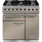 Piano de cuisson gaz FALCON Semi Pro DELUXE 90 FAUVE NICKEL BROSSÉ