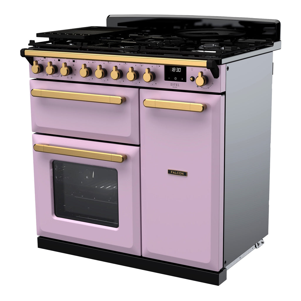 Piano de cuisson gaz FALCON ESTEL DELUXE TAB GAZ 90 CM PARME LAITON