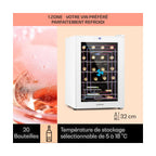 Cave à vin de service KLARSTEIN Shiraz 20 Uno 53L 20 bouteilles