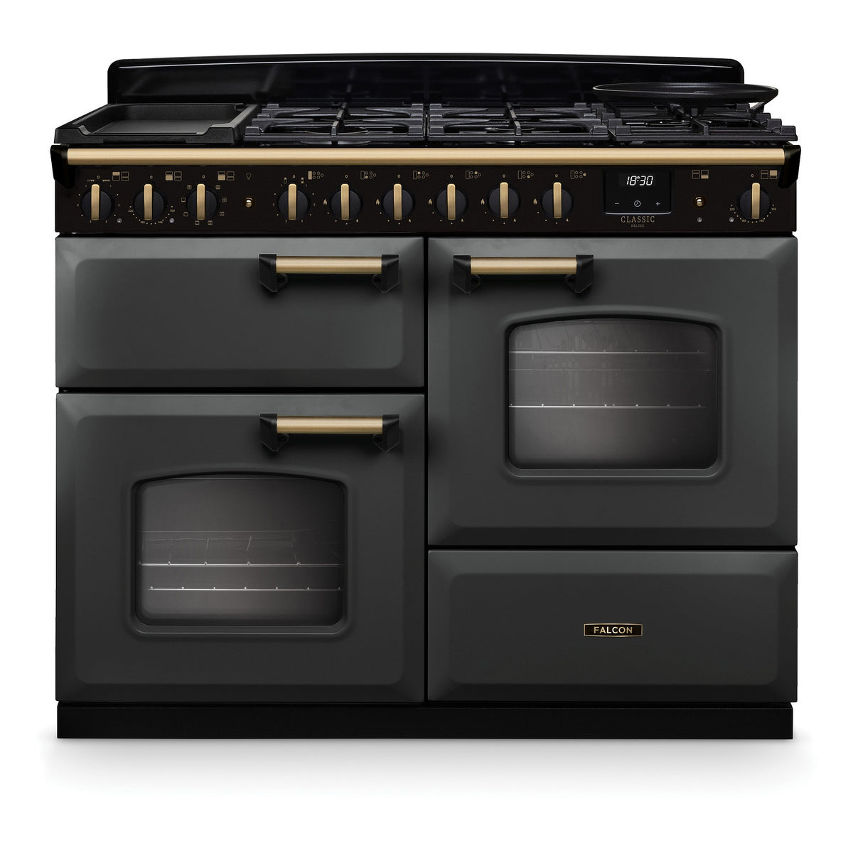 Piano de cuisson mixte FALCON NGC TAB MIX 110 CM ARDOISE LAITON ANTIQU