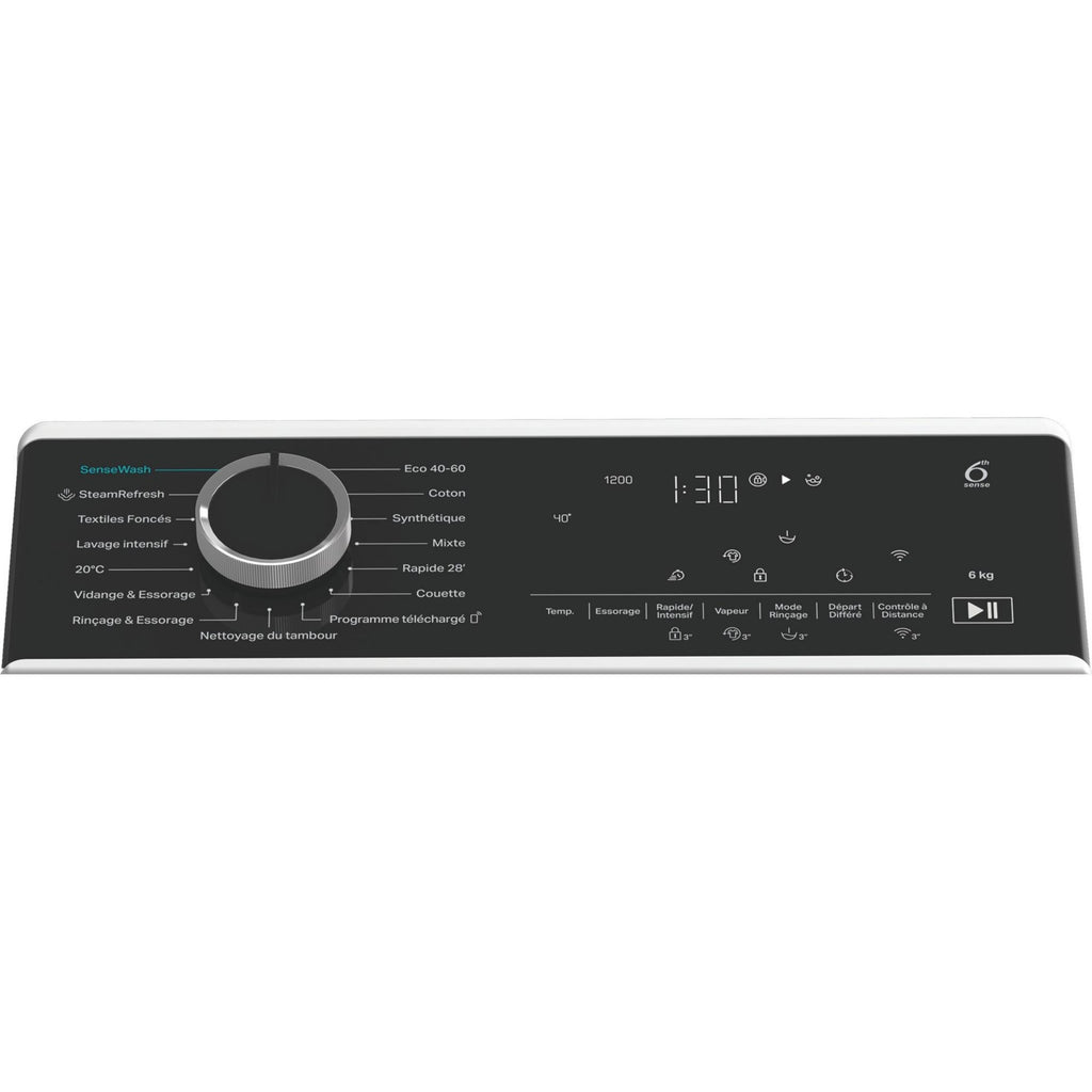 Lave linge top WHIRLPOOL TW621CSILENCEFR - 6 kg - 1200 tr/min - Classe A - Moteur induction - Connecté WiFi