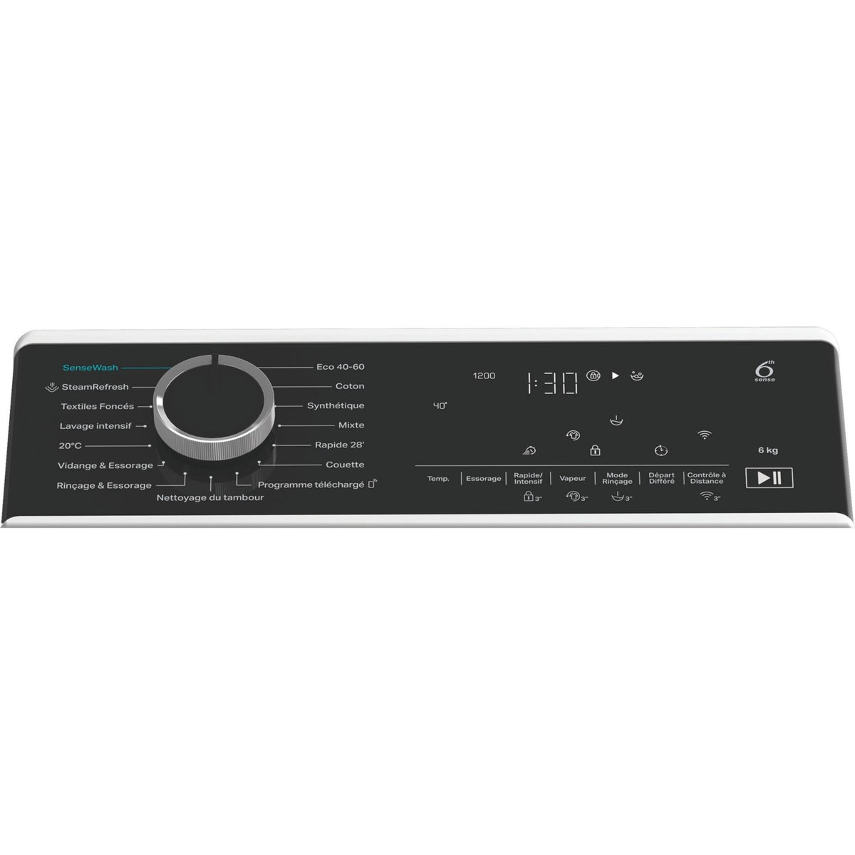 Lave linge top WHIRLPOOL TW621CSILENCEFR - 6 kg - 1200 tr/min - Classe A - Moteur induction - Connecté WiFi