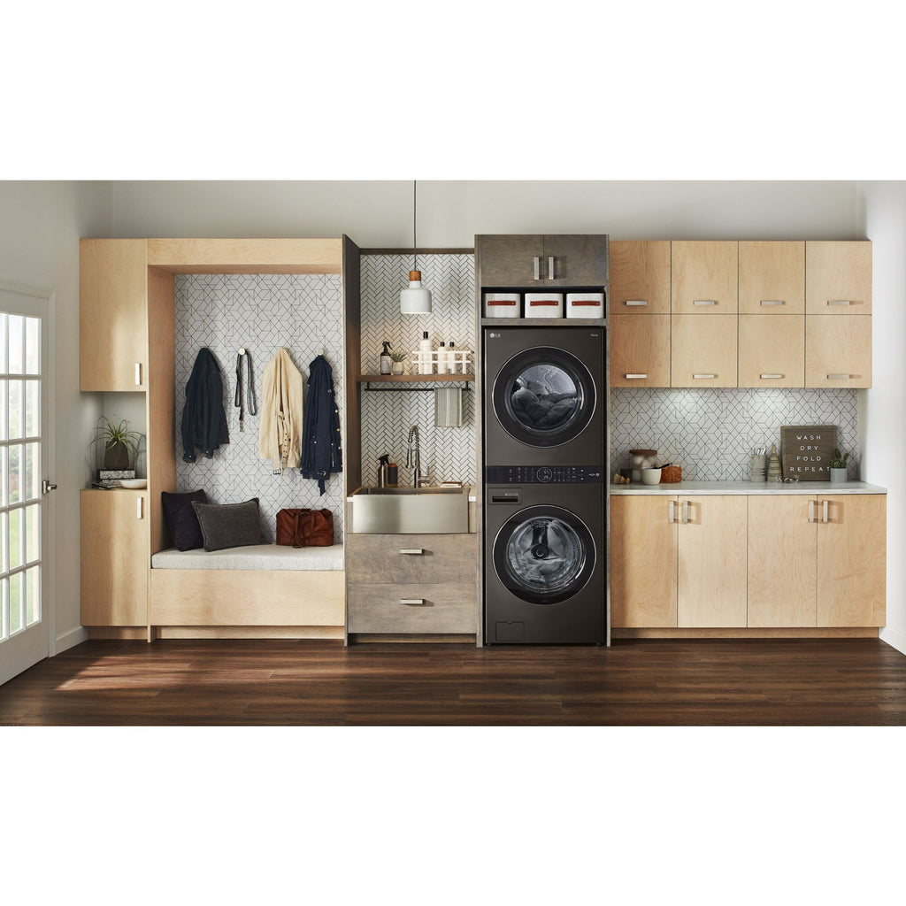 Lave linge séchant hublot LG F761TOWERB2 - 17/16 kg - 1100 tr/min - Classe E - Moteur direct drive - Connecté