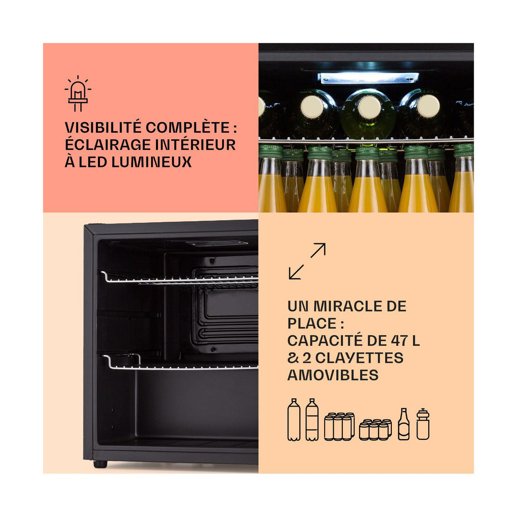 Mini réfrigérateur KLARSTEIN Coachella 50 Minibar 47L WiFi 44 dB inox