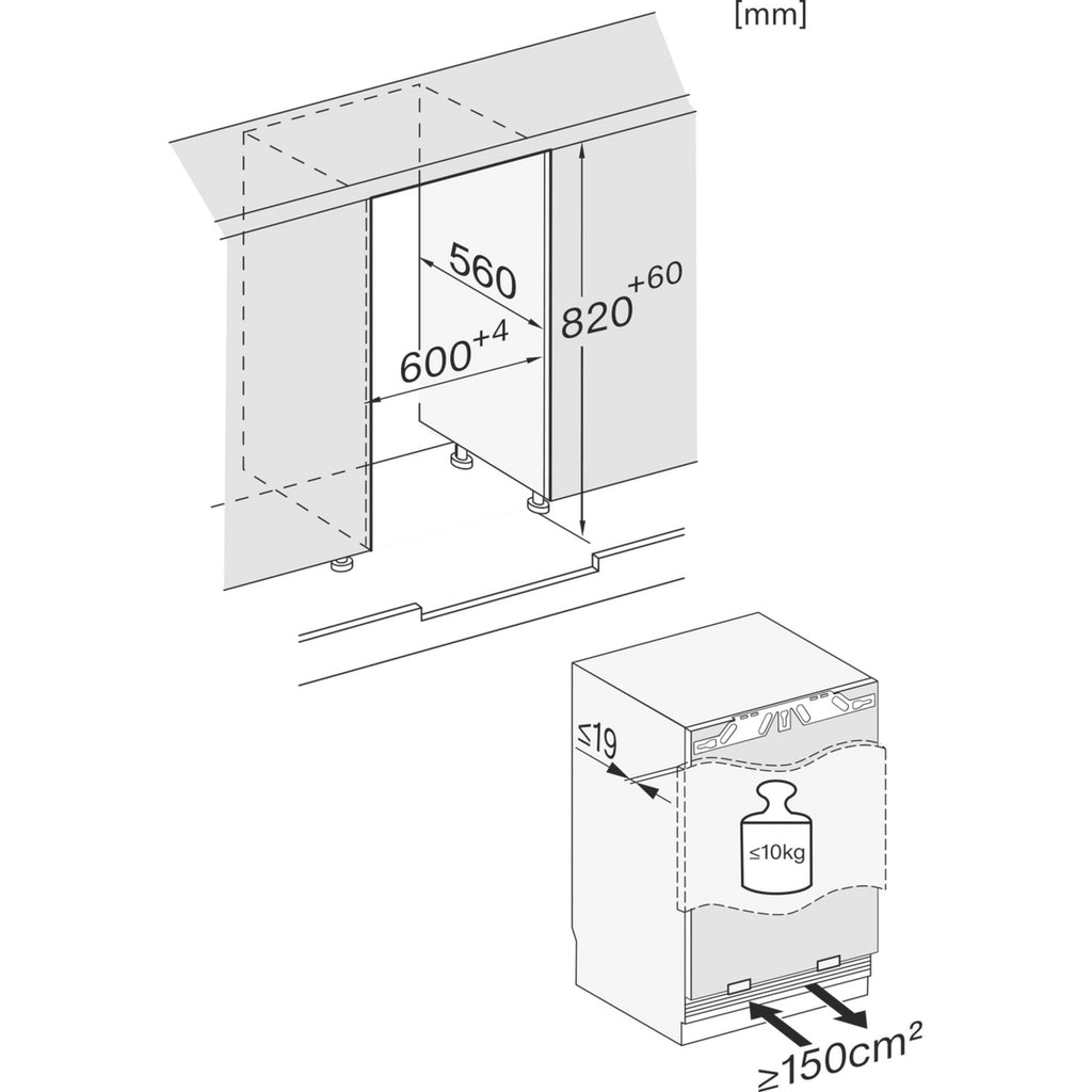 Réfrigérateur top encastrable MIELE KU 7030 D