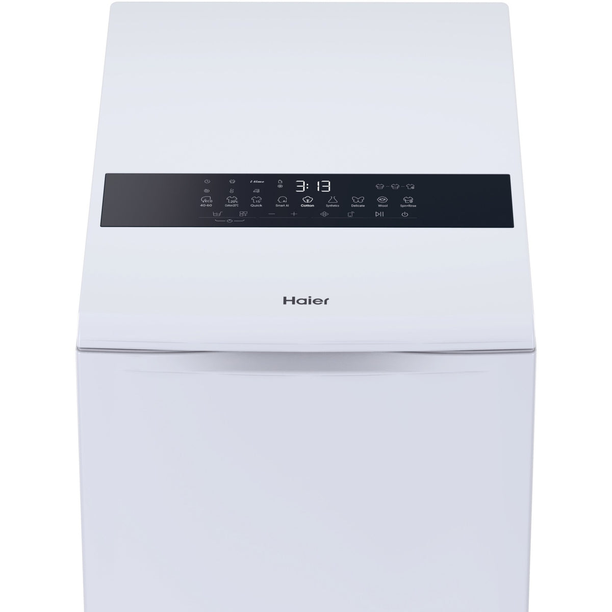 Lave linge top HAIER HW85-BPD13386U-S - 8,5 kg - 1300 tr/min - Classe A - Moteur induction - Autodosage - Connecté