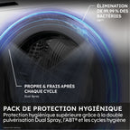 Lave linge hublot HAIER HW100-B14367U-FR - 10 kg - 1400 tr/min - Classe A - Moteur induction direct drive - Connecté