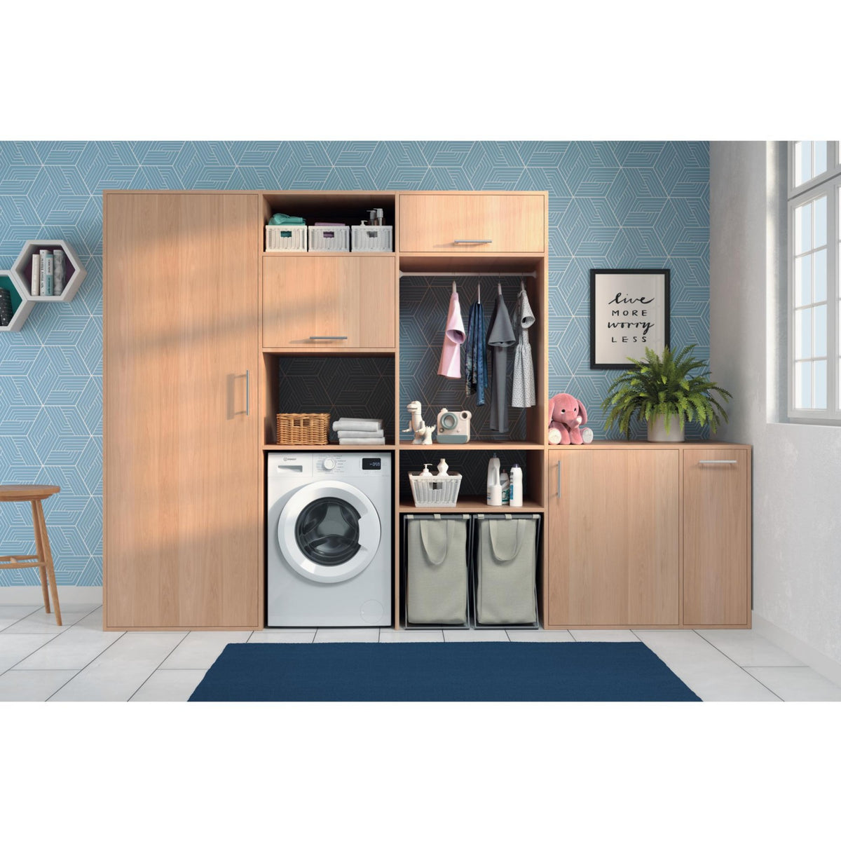 Lave linge hublot INDESIT IM864MYTIMEFR - 8 kg - 1400 tr/min - Classe A - Moteur induction