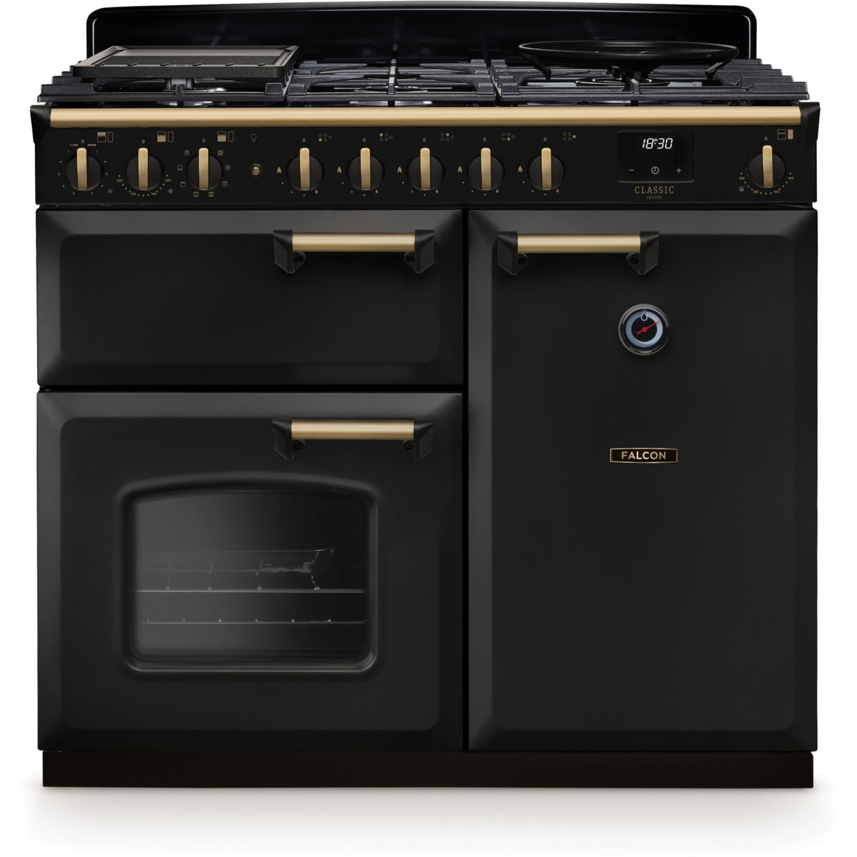 Piano de cuisson gaz FALCON NGC TAB GAZ 100 CM CHARBON LAITON ANTIQU