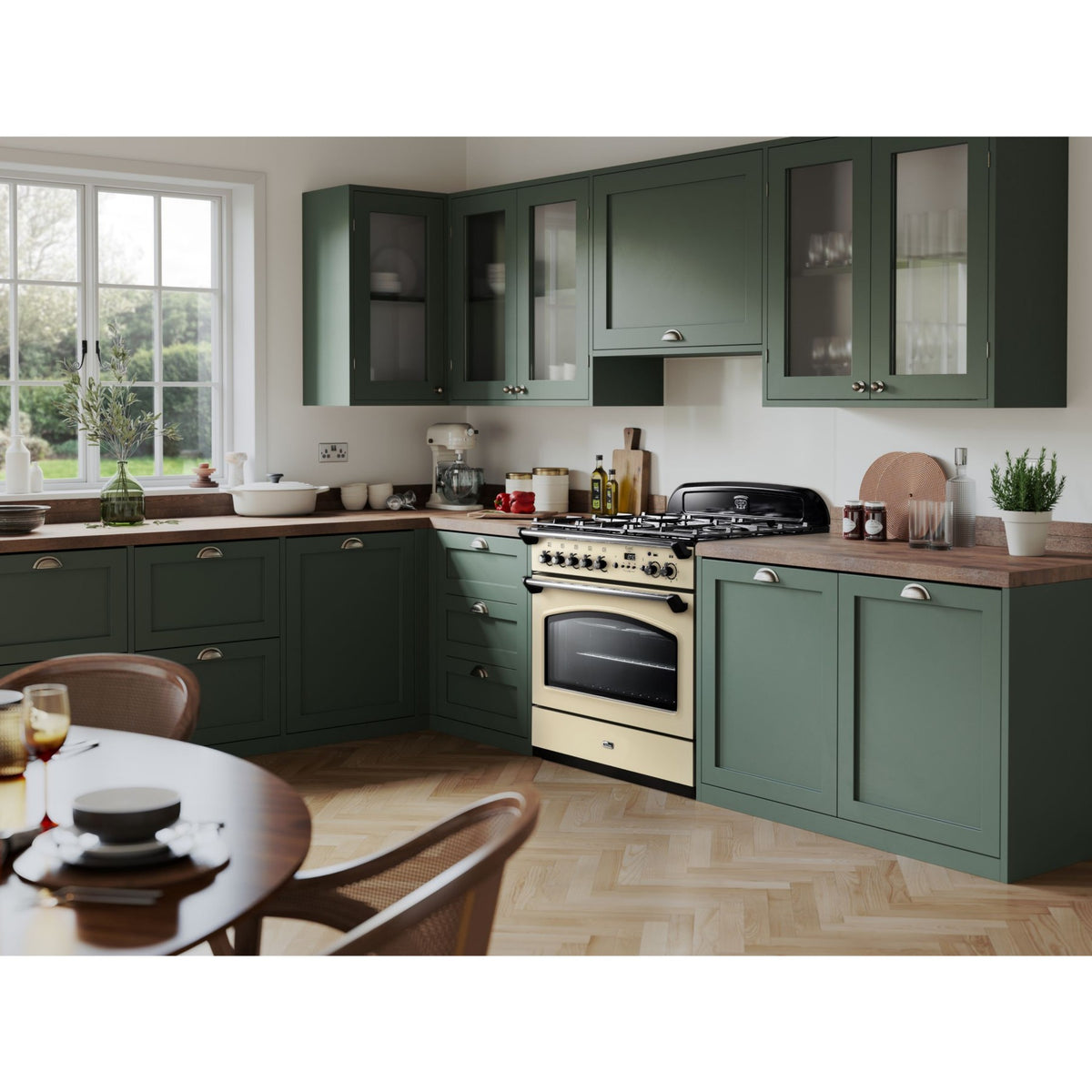 Piano de cuisson gaz FALCON CLASSIC FX TAB GAZ 90 CM CREME CHROME