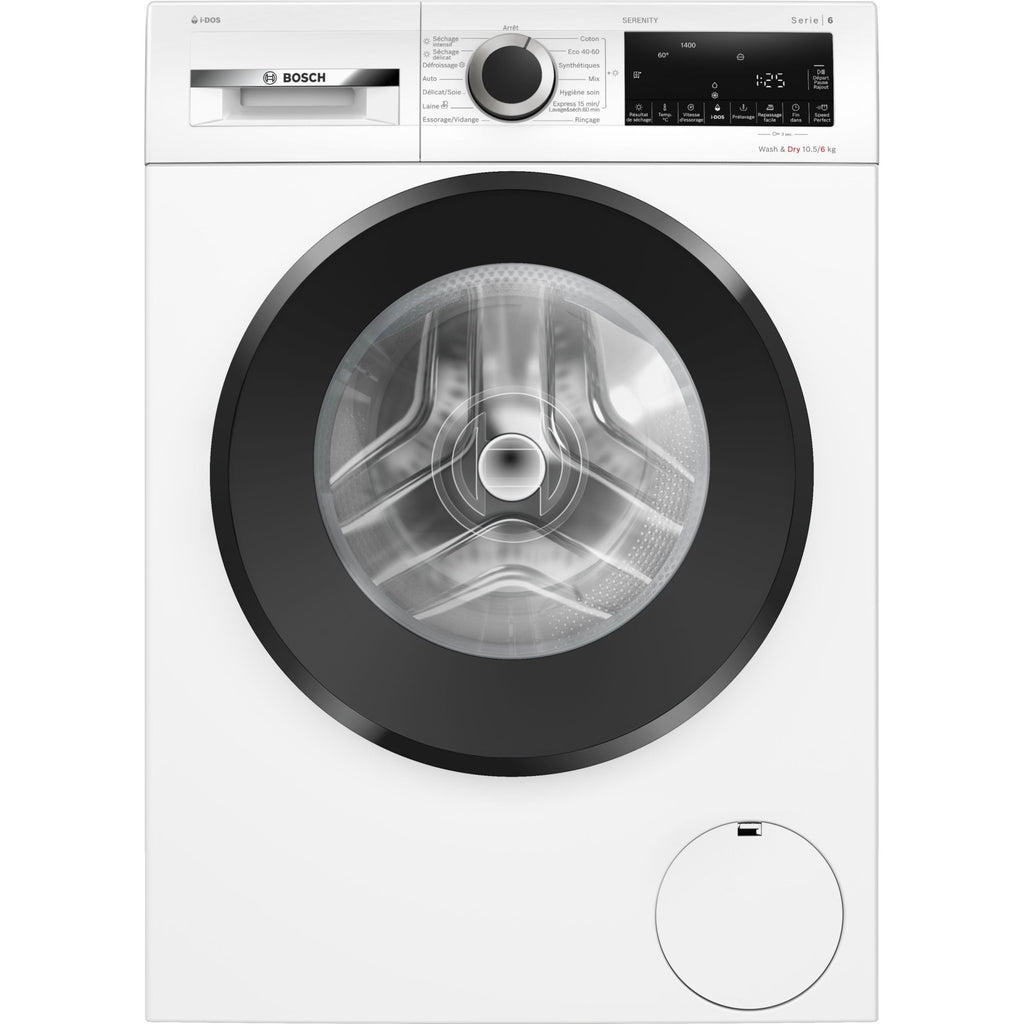 Lave linge séchant hublot BOSCH WNG254ASFR - 10,5/6 kg - 1400 tr/min - Classe D - Moteur induction - Dosage automatique - Série 6
