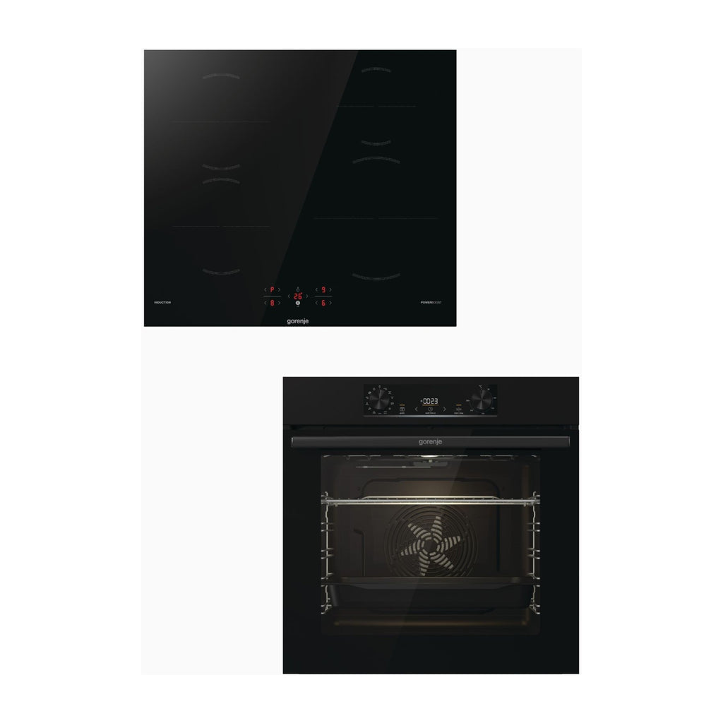 Four encastrable GORENJE BOP6737E02BK + Table Induction GI601FMC - Pyrolyse - Chaleur pulsée - Porte froide