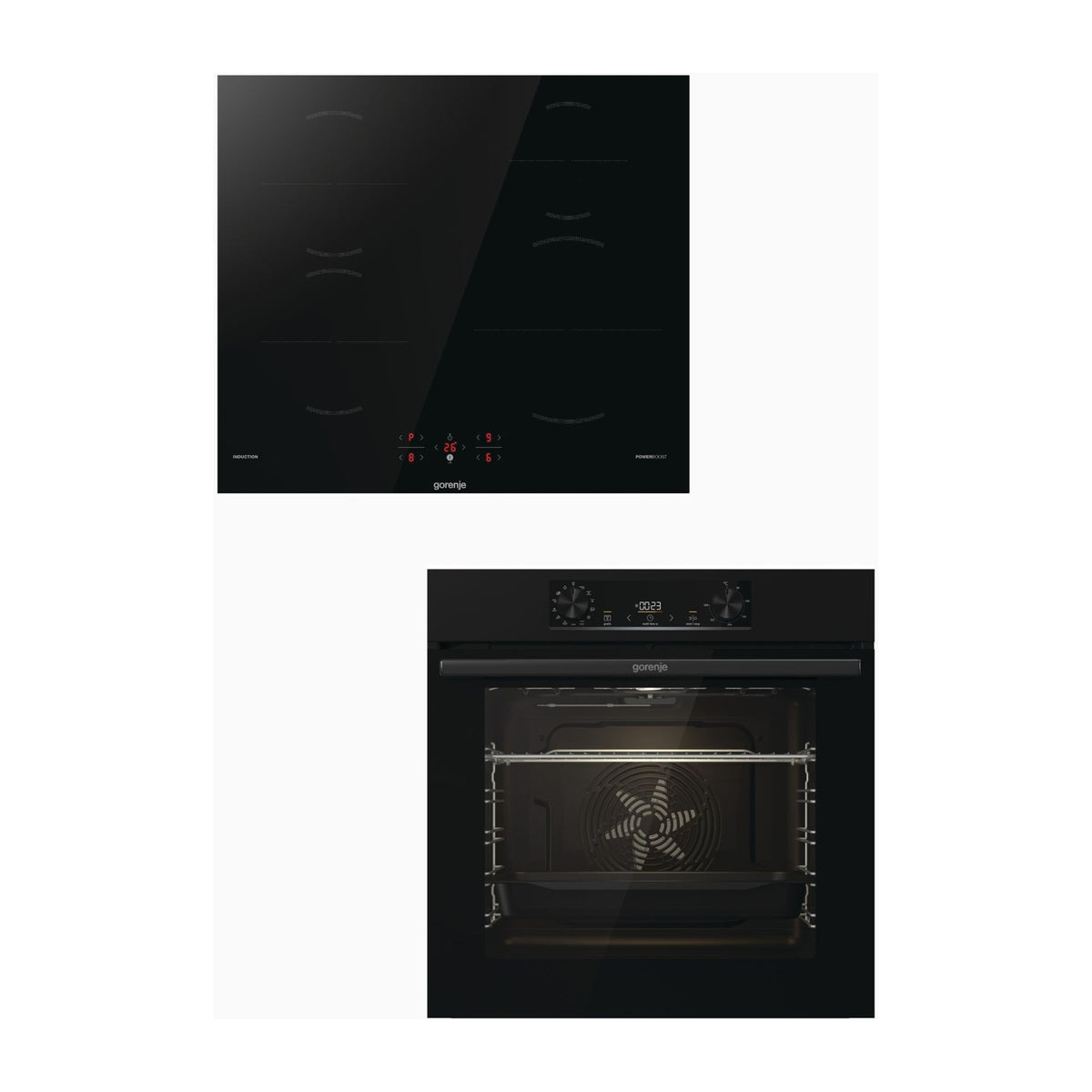 Four encastrable GORENJE BOP6737E02BK + Table Induction GI601FMC - Pyrolyse - Chaleur pulsée - Porte froide