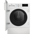 Lave linge séchant hublot encastrable BEKO B5DBT68547W - 8/5 kg - 1400 tr/min - Classe D - Moteur induction