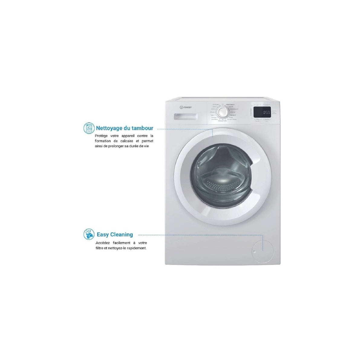 Lave linge hublot INDESIT IM642MYTIMEFR